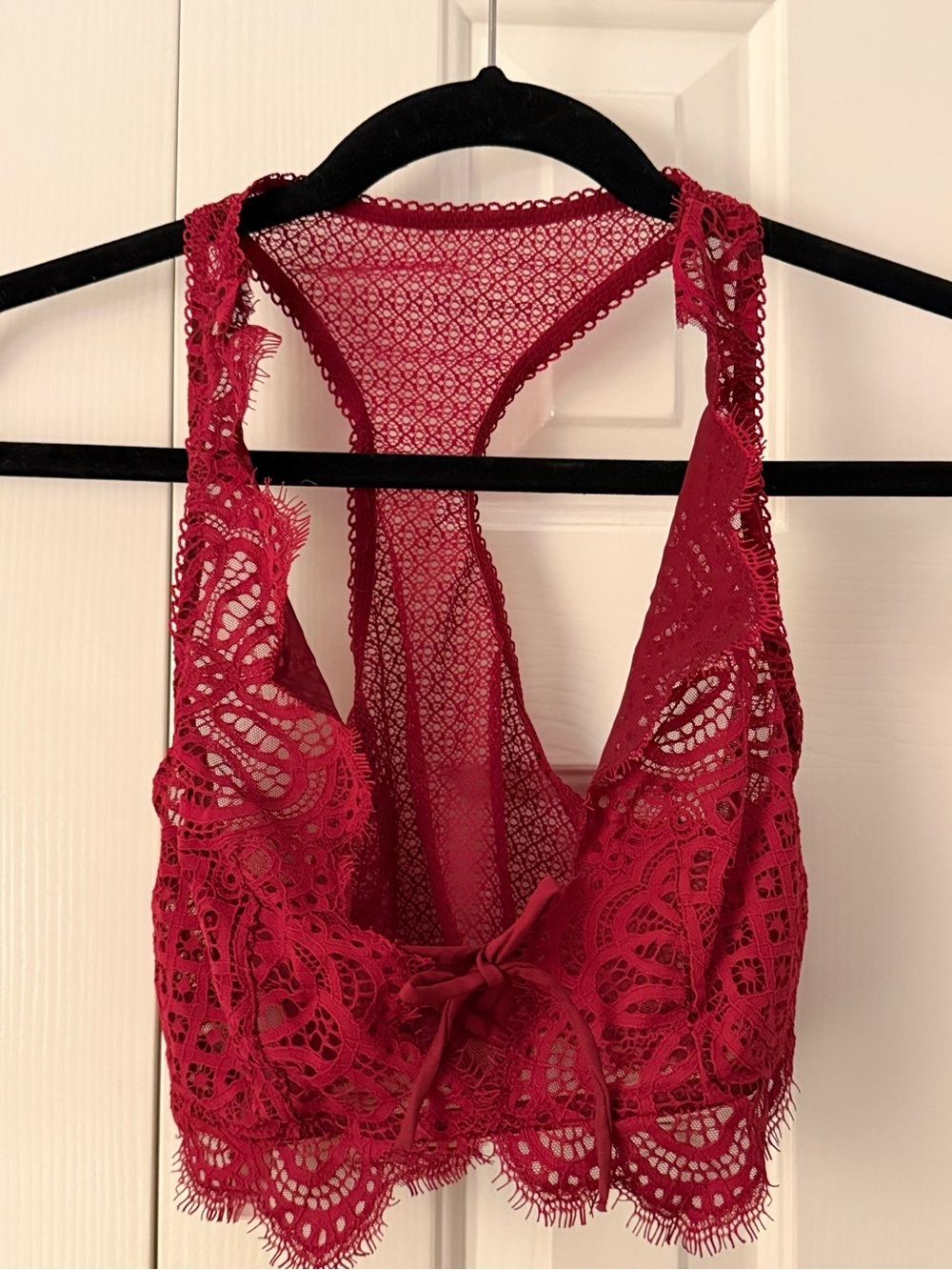Victoria’s SecretDream Angle Lace Bralette with Racerback Merlot M NWOT